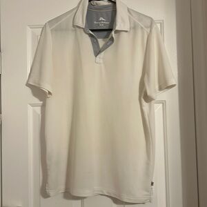White Tommy Bahama collar tee
